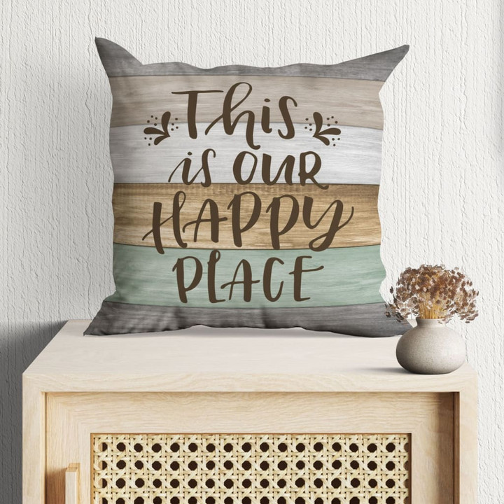 Jesus Pillow - Gift For Christian - This is our happy place pillow