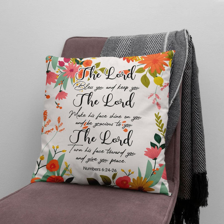 Bible Verse Pillow - Jesus Pillow - Gift For Christian - The Lord Bless You And Keep You Numbers 6:24-26 Pillow