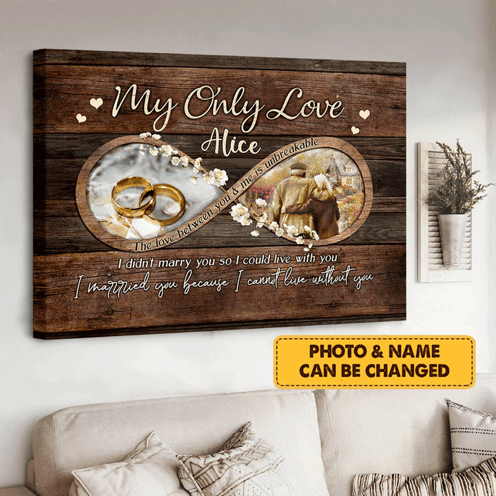 Couple Canvas - Personalized Custom Landscape Canvas - My Only Love, The Love Is Unbreakable - Custom Gift for Couple, Lovers, Family