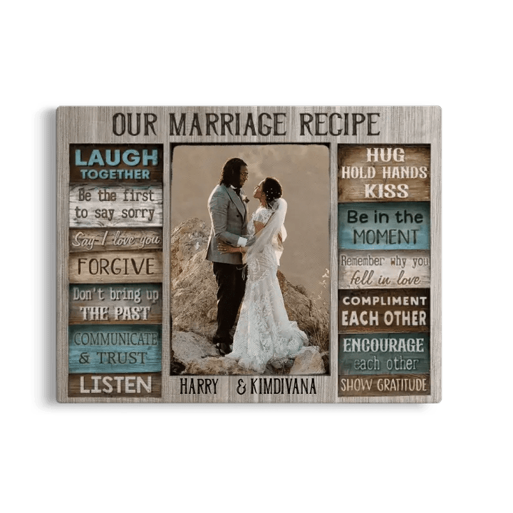 Custom Canvas Prints, Couple Photo Gift, Wedding Anniversary Gifts, Engagement Gift, Marriage Husband Wife Frame DemCanvas