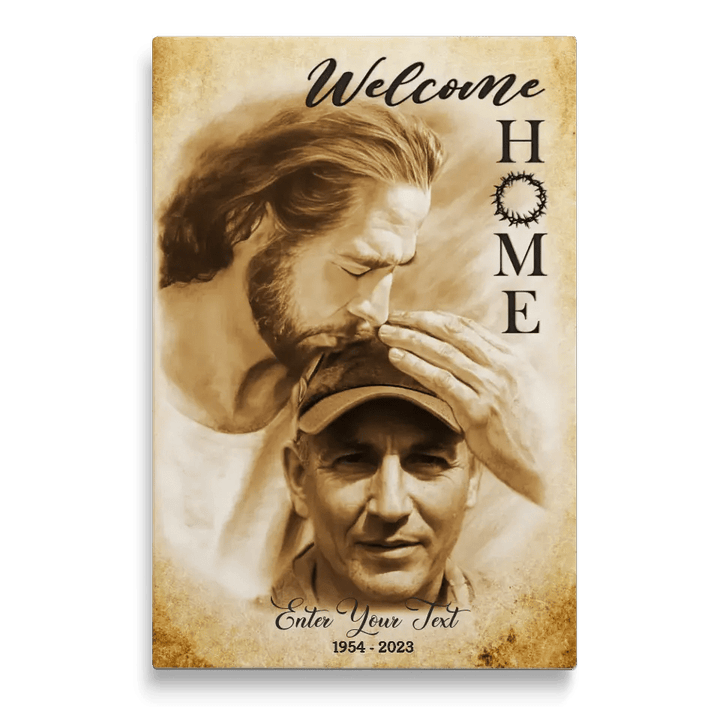 Jesus Welcome Home, Sympathy Gifts, Memorial Gift, Remembrance Gifts, Bereavement Gift, Canvas Prints From Photos Demcanvas