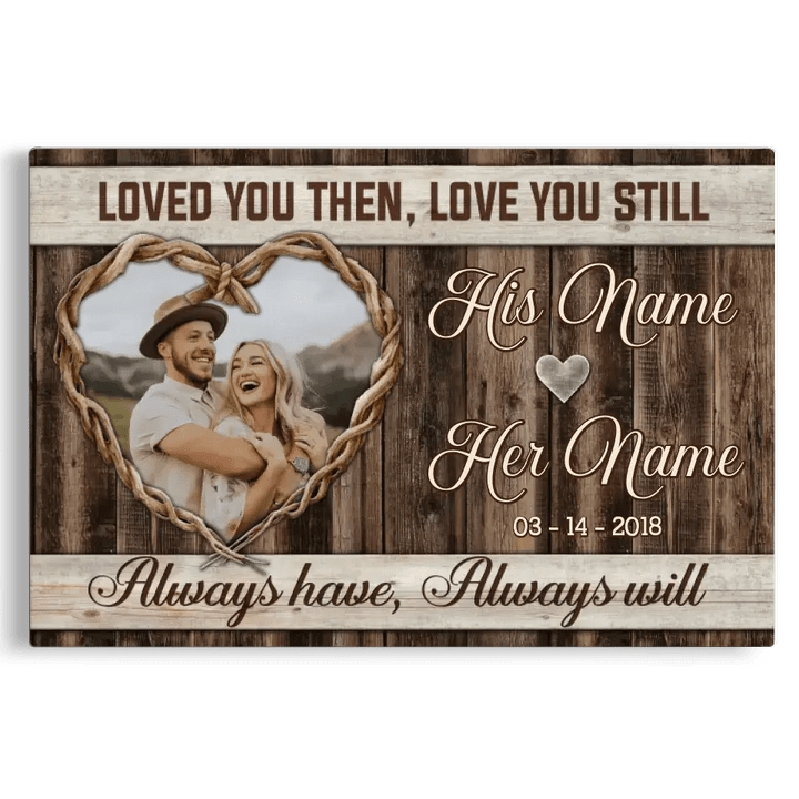 Personalized Canvas Prints Custom Photo, Couple Gift, Wedding Anniversary Gift, Loved You Then Love You Still