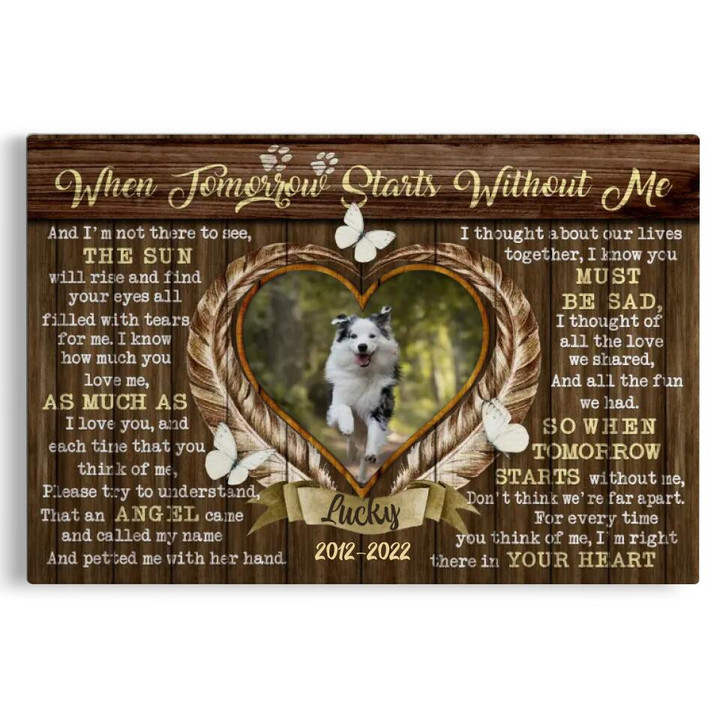 Personalized Dog Canvas, Memorial Dog Gift, Custom Dog Loss Gift, Dog Sympathy