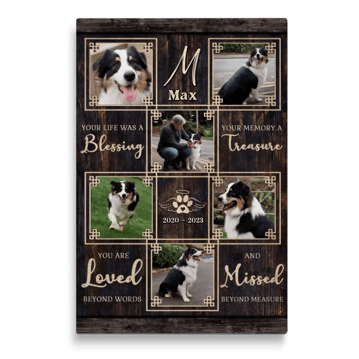Personalized Canvas Prints, Custom Photo, Gift For Pet Loss, Pet Bereavement Gift, Pet Sympathy Gift