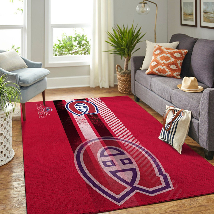 Hockey Passion Unleashed With Canadiens Montreal Living Room Rug.