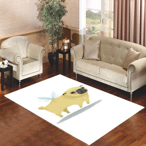 flying pug Living room carpet rugs