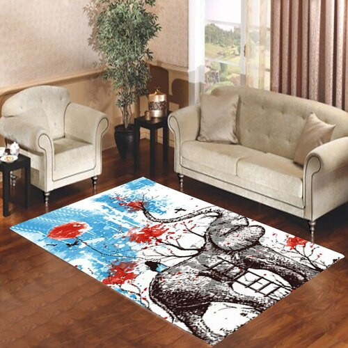 Happy Elephant Living room carpet rugs