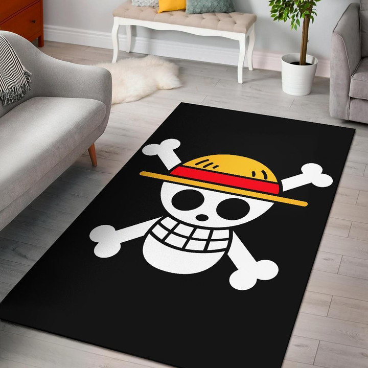 One Piece Straw Hat Pirates Flag Area Rug