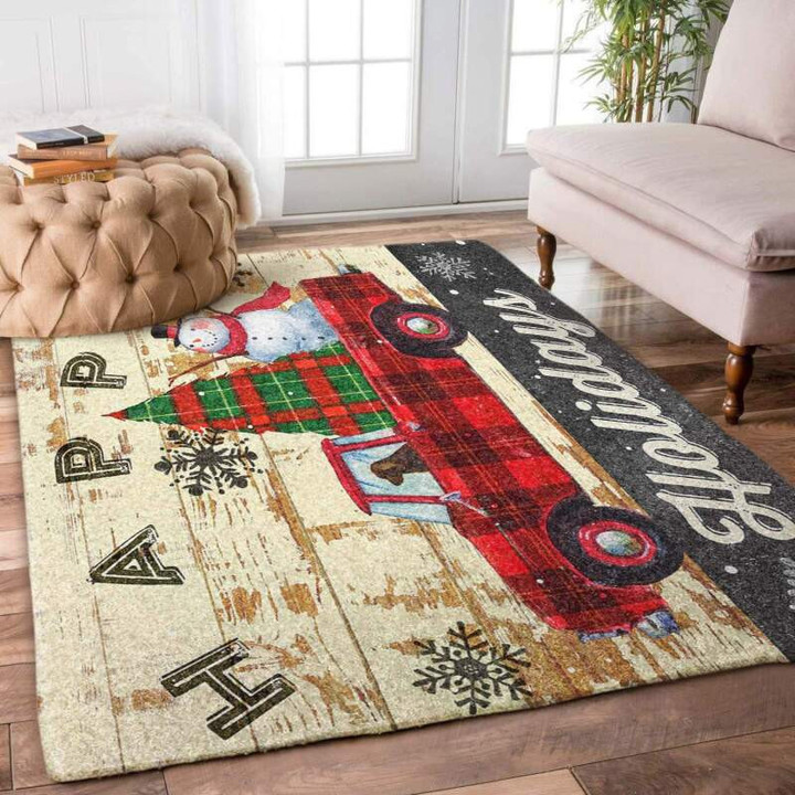 Christmas Truck Limited Edition Rug Large Rectangle Rugs Highlight For Home, Living Room & Outdoor Rectangle Rug