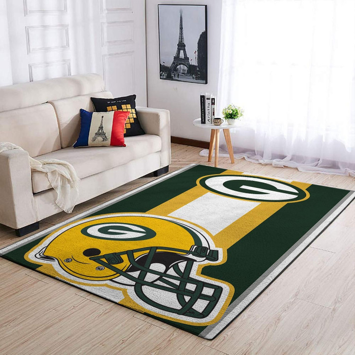 Green Bay Packers Living Room Rectangle Rug Large Rectangle Rugs Highlight For Home, Living Room & Outdoor Rectangle Rug