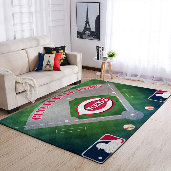 Cincinnati Reds Limited Edition Rug Large Rectangle Rugs Highlight For Home, Living Room & Outdoor Rectangle Rug