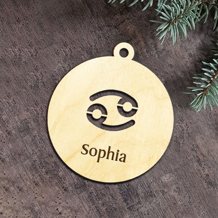 Cancer Personalized Wood Ornament -004