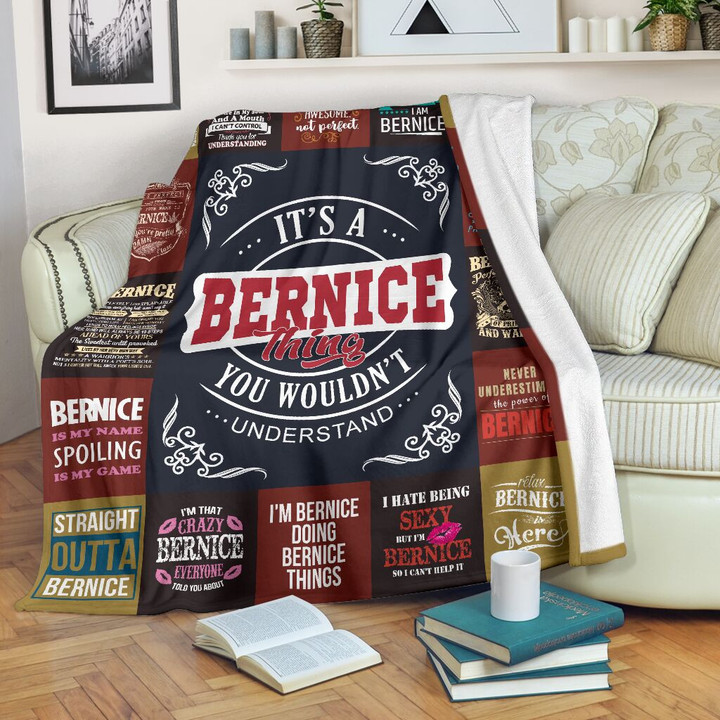 Bernice Premium Fleece Blanket Premium Blanket