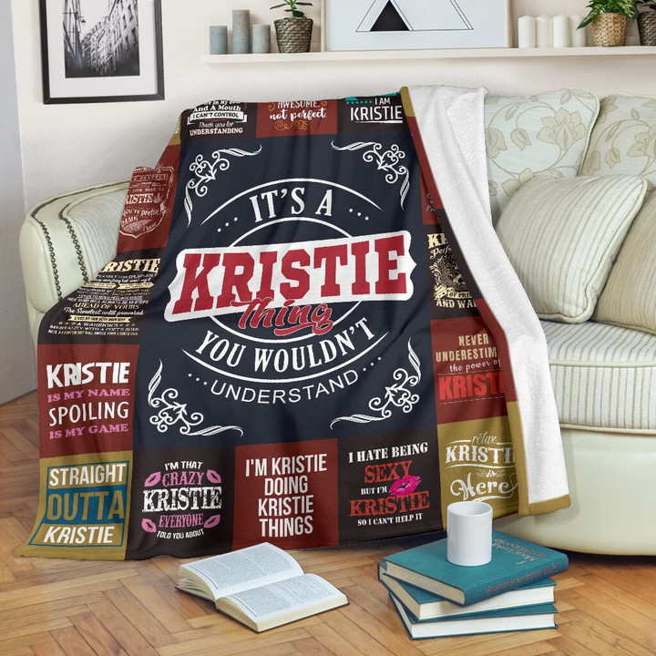Kristie Premium Fleece Blanket Premium Blanket