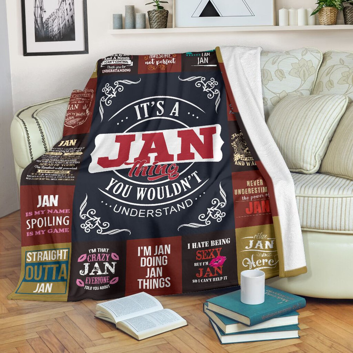 Jan Premium Fleece Blanket Premium Blanket