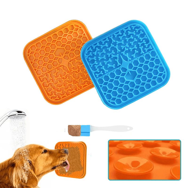 Slow Feeder Dog Lick Pad, Soft Silicone Dog Slow Feeding Mat, Pet Feeding  Scraper, Dog Licking Pads With Scraper For Slow Eating And Anxiety Relief -  Temu