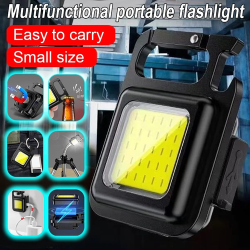 Mini LED Flashlight Keychain Light USB Rechargeable Flashlight Outdoor