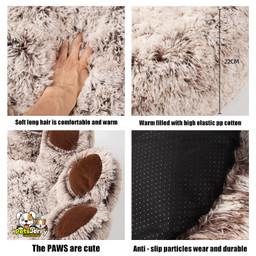 Soft Fluffy Dog Bed Pet House Sofa Washable Long Plush Outdoor
