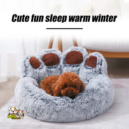 Soft Fluffy Dog Bed Pet House Sofa Washable Long Plush Outdoor