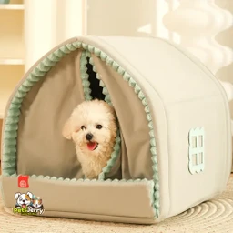 Winter Windproof Dog House with Door Curtain - PetsJerry