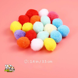 Colorful Cat Toys Ball Plush Wool Funny Interactive Balls - PetsJerry