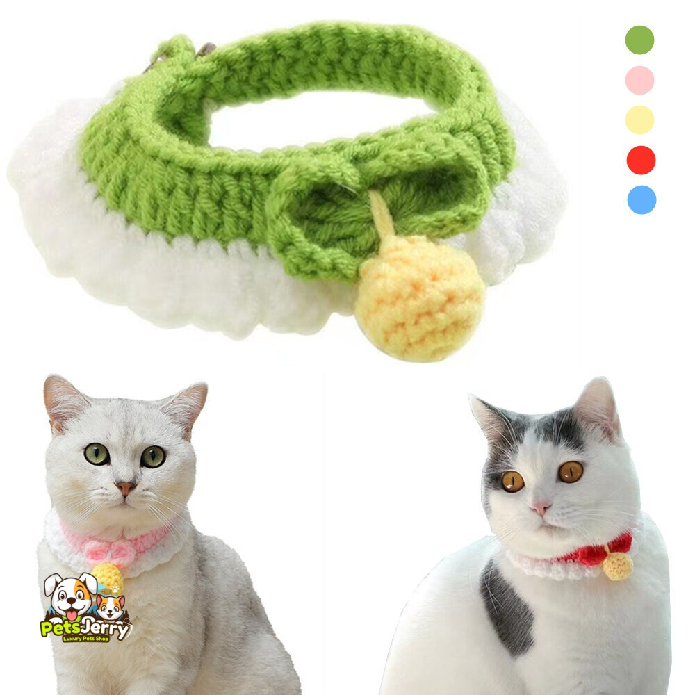 Dog Cat Collar Adjustable Wool Necklace | Soft and Stylish Cats Necklace