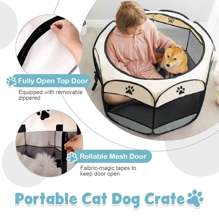 Portable Cat Dog Crate | Durable & Foldable Travel Kennel for Pets - Pet Carrier