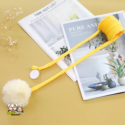 Hanging Spring Plush Cat Ball - The Perfect Toy to Keep Your Cat Active and Entertained!