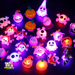10pcs Halloween Decorations Creative Cute Glowing Ring | Halloween Cute Glowing Ring