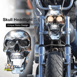 Motorcycle Skull Headlight - Unique, Stylish, and Bright LED Headlight for Motorcycles