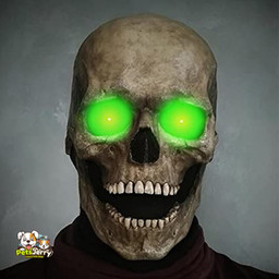 Realistic Halloween Mask with Movable Jaw - Full Head Skull Mask | PetsJerry