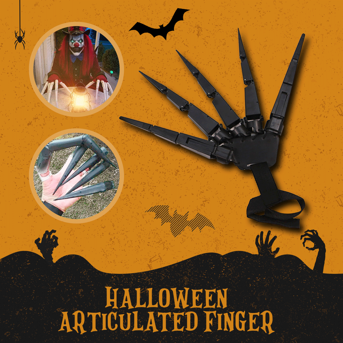 Halloween Articulated Fingers| 3D Articulated Finger Extension - PetsJerry