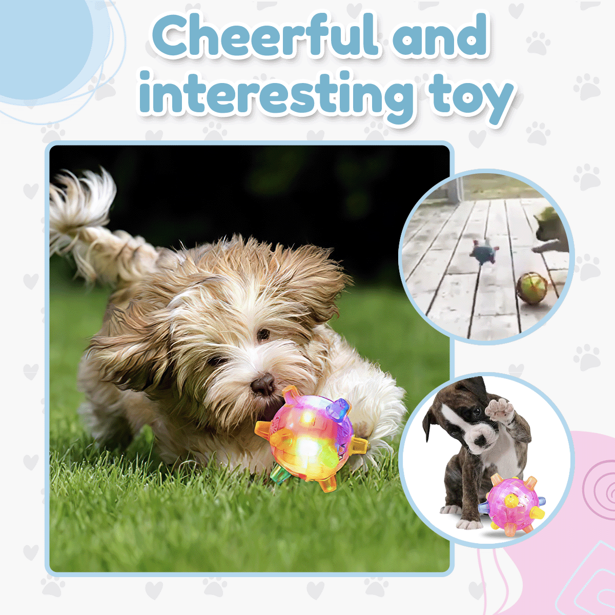 Jumping Activation Flashing Ball Light Sounds Dog Toys - A fun and interactive toy that will keep your dog entertained for hours.