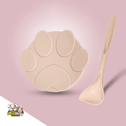 paw shaped pet canned food sealer and spoon