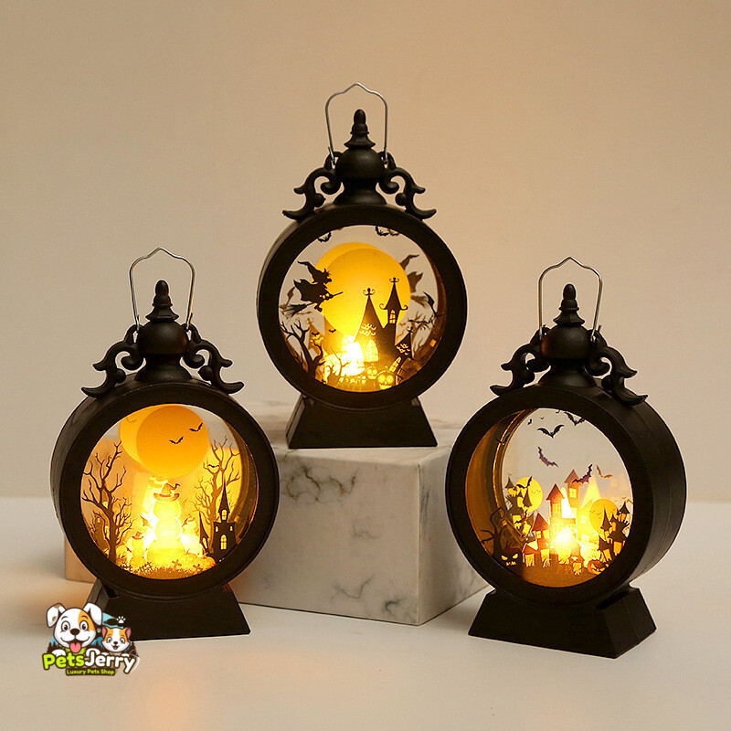 Halloween LED Hanging Lantern | Features LED Candle Light