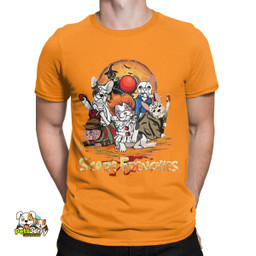 Men Friends With Horror Characters Halloween T-Shirts
