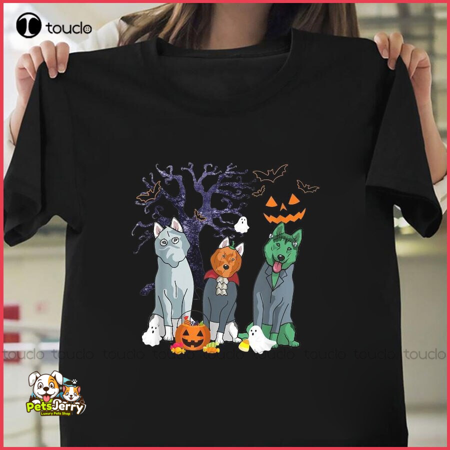 Get Spooky with Halloween Siberian Husky Dog Witch T-Shirt