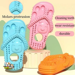 Dog Slippers Toy with Teeth Cleaning Points