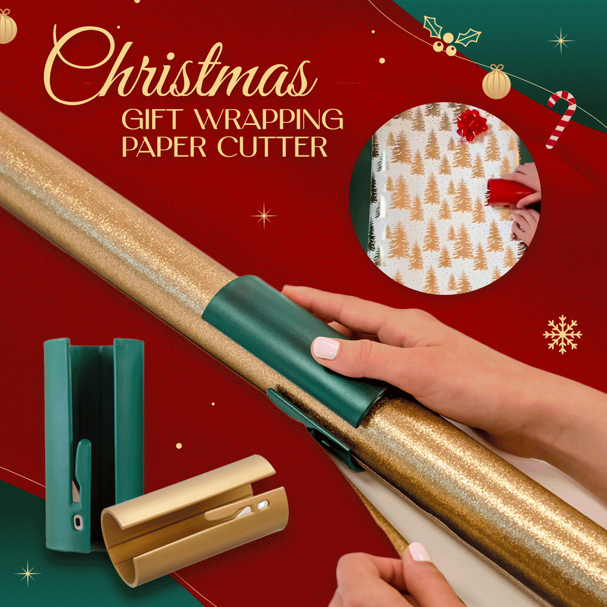 Image of a Christmas Gift Wrapping Paper Cutter