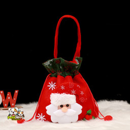 Adorable Christmas Gift Ornaments Doll Bags made of high-quality felt with cute doll designs.