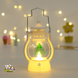 Christmas LED Lantern Hanging Decor illuminating a cozy living room with festive glow.
