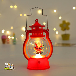 Christmas LED Lantern Hanging Decor illuminating a cozy living room with festive glow.