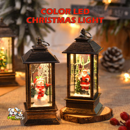 Color LED Christmas Light Lantern with vibrant LED lights that twinkle and shine.