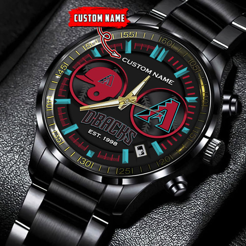 Arizona Diamondbacks – Black Stainless Steel Watch