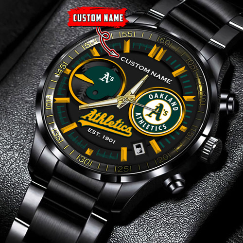Oakland Athletics - Black Stainless Steel Watch