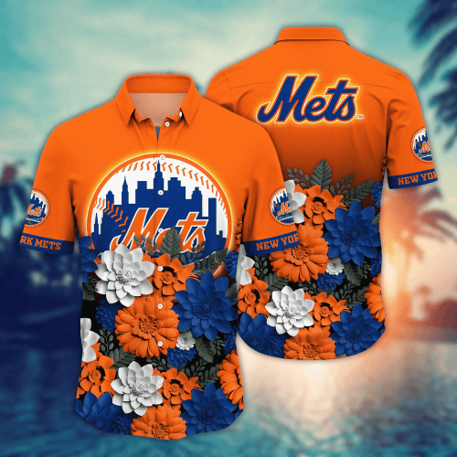 New York Mets MLB Flower Hawaii Shirt And Tshirt For Fans, Summer Football Shirts NA49704