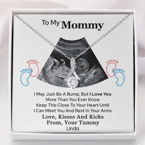Pregnant Mom Gift, Expecting Mom Gift, Mom To Be Sonogram or Ultrasound Necklace - Best Mother's Day Gifts