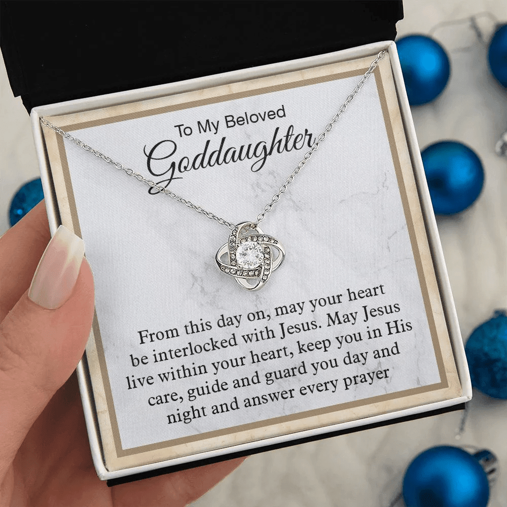 Goddaughter Gifts from Godmother Love Knot Necklace