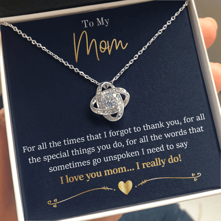 Mom - For All The Times - Love Knot Necklace