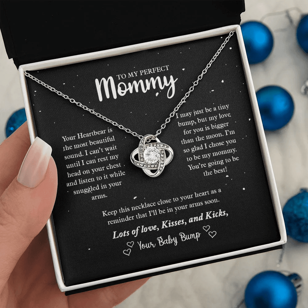 Pregnancy New Mom Love Knot Necklace